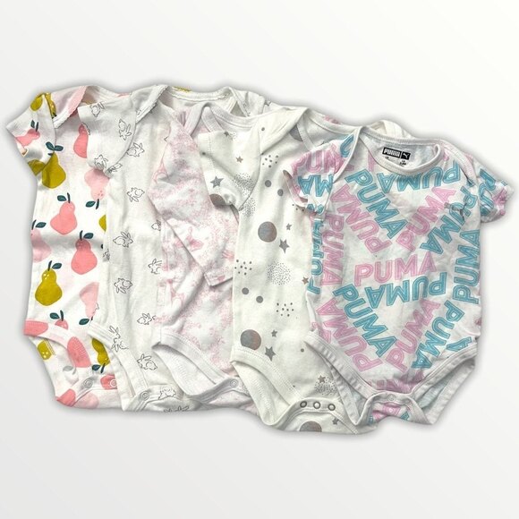 Baby Girls 3-6 Month Onsies Bodysuits Lot of 5 - Picture 9 of 9